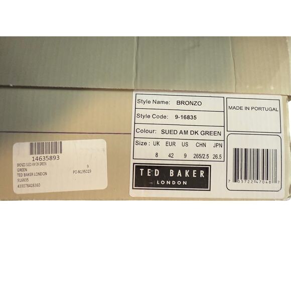 Ted Baker Men's Bronzo Suede Chelsea Boots - dark green - size 9 - Picture 12 of 12